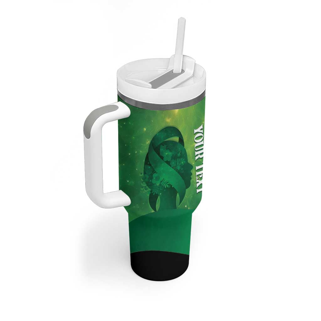 Personalised World Mental Health Awareness Month Tumbler With Handle Warriors Brave Strong Galaxy Vibes