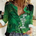 Personalised World Mental Health Awareness Month Women Casual Shirt Warriors Brave Strong Galaxy Vibes