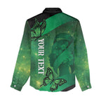 Personalised World Mental Health Awareness Month Women Casual Shirt Warriors Brave Strong Galaxy Vibes
