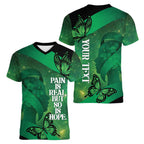 Personalised World Mental Health Awareness Month Women V-Neck T-Shirt Warriors Brave Strong Galaxy Vibes