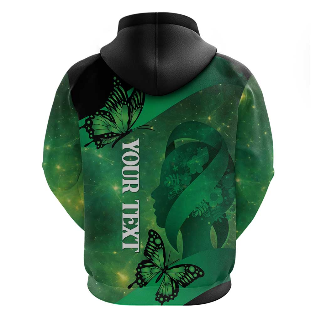 Personalised World Mental Health Awareness Month Zip Hoodie Warriors Brave Strong Galaxy Vibes