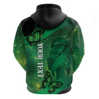 Personalised World Mental Health Awareness Month Zip Hoodie Warriors Brave Strong Galaxy Vibes