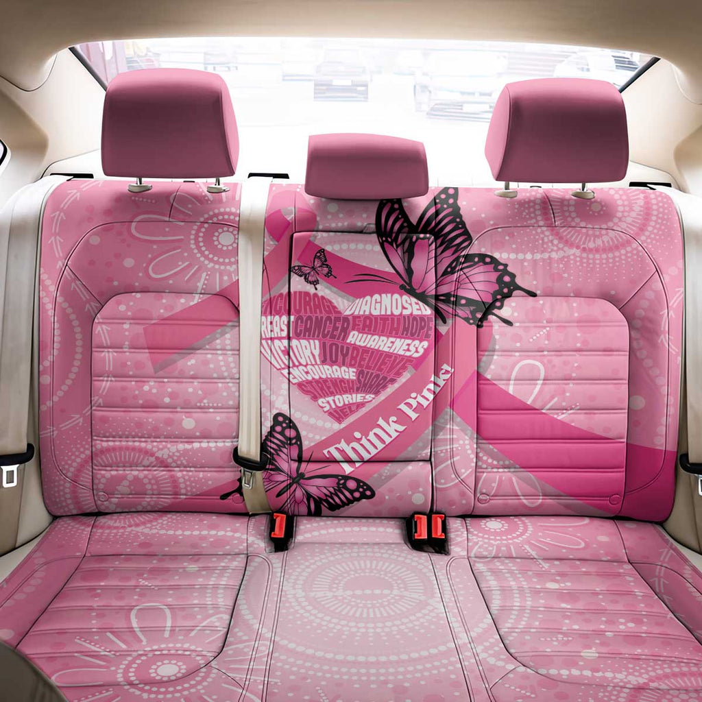 Australia Breast Cancer Awareness Month Back Car Seat Cover Pink Ribbon Mix Butterflies