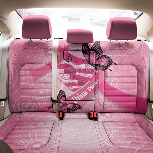 Australia Breast Cancer Awareness Month Back Car Seat Cover Pink Ribbon Mix Butterflies