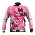 Australia Breast Cancer Awareness Month Baseball Jacket Pink Ribbon Mix Butterflies