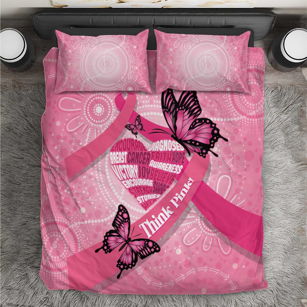 Australia Breast Cancer Awareness Month Bedding Set Pink Ribbon Mix Butterflies