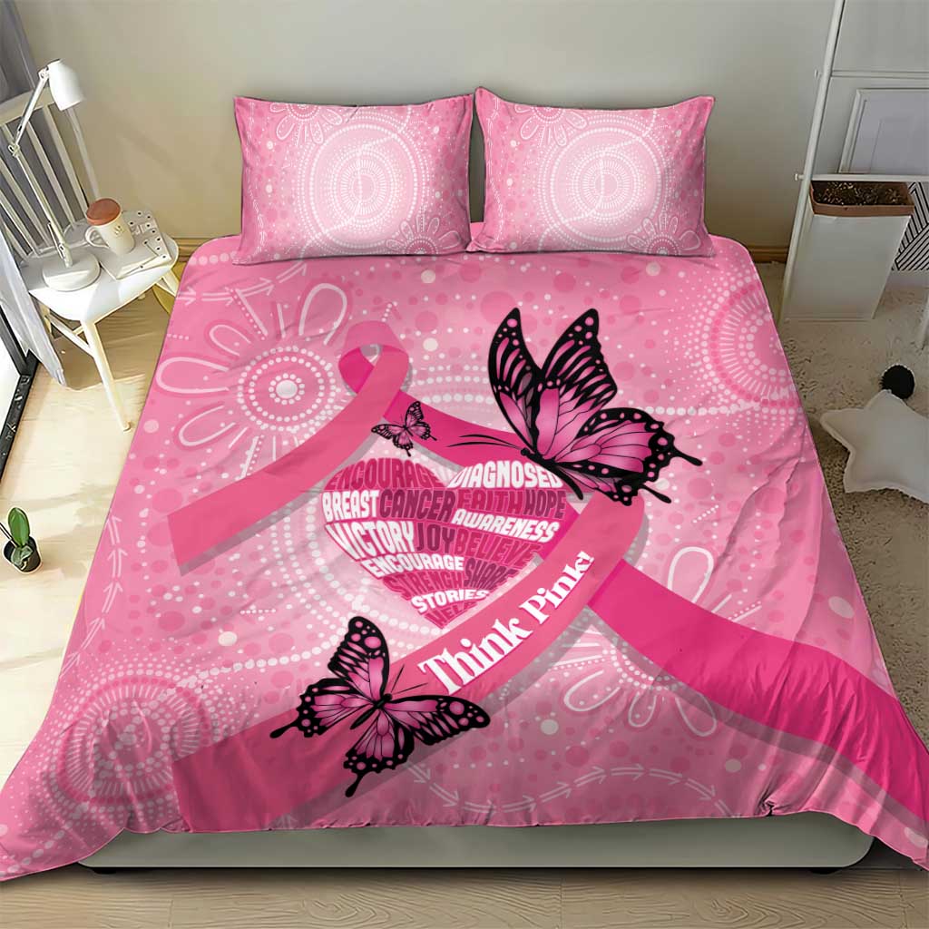 Australia Breast Cancer Awareness Month Bedding Set Pink Ribbon Mix Butterflies
