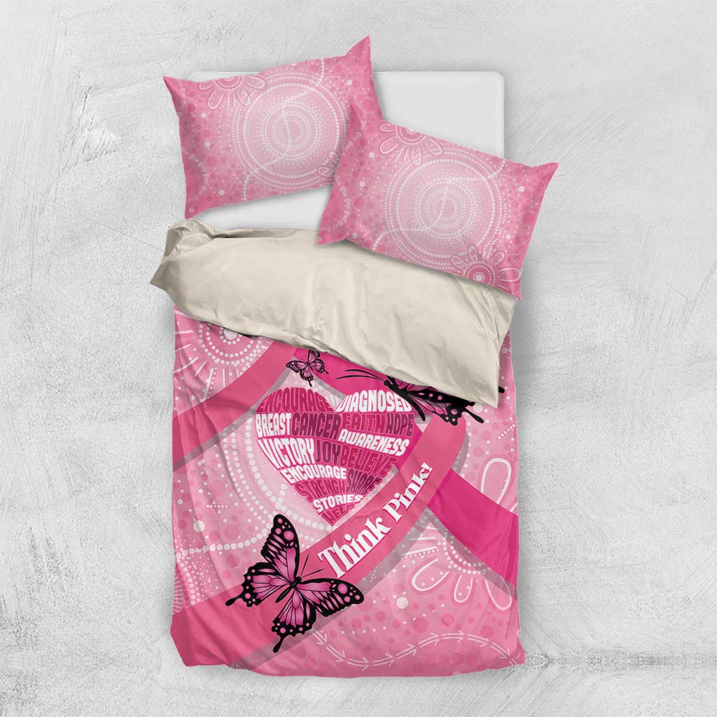Australia Breast Cancer Awareness Month Bedding Set Pink Ribbon Mix Butterflies