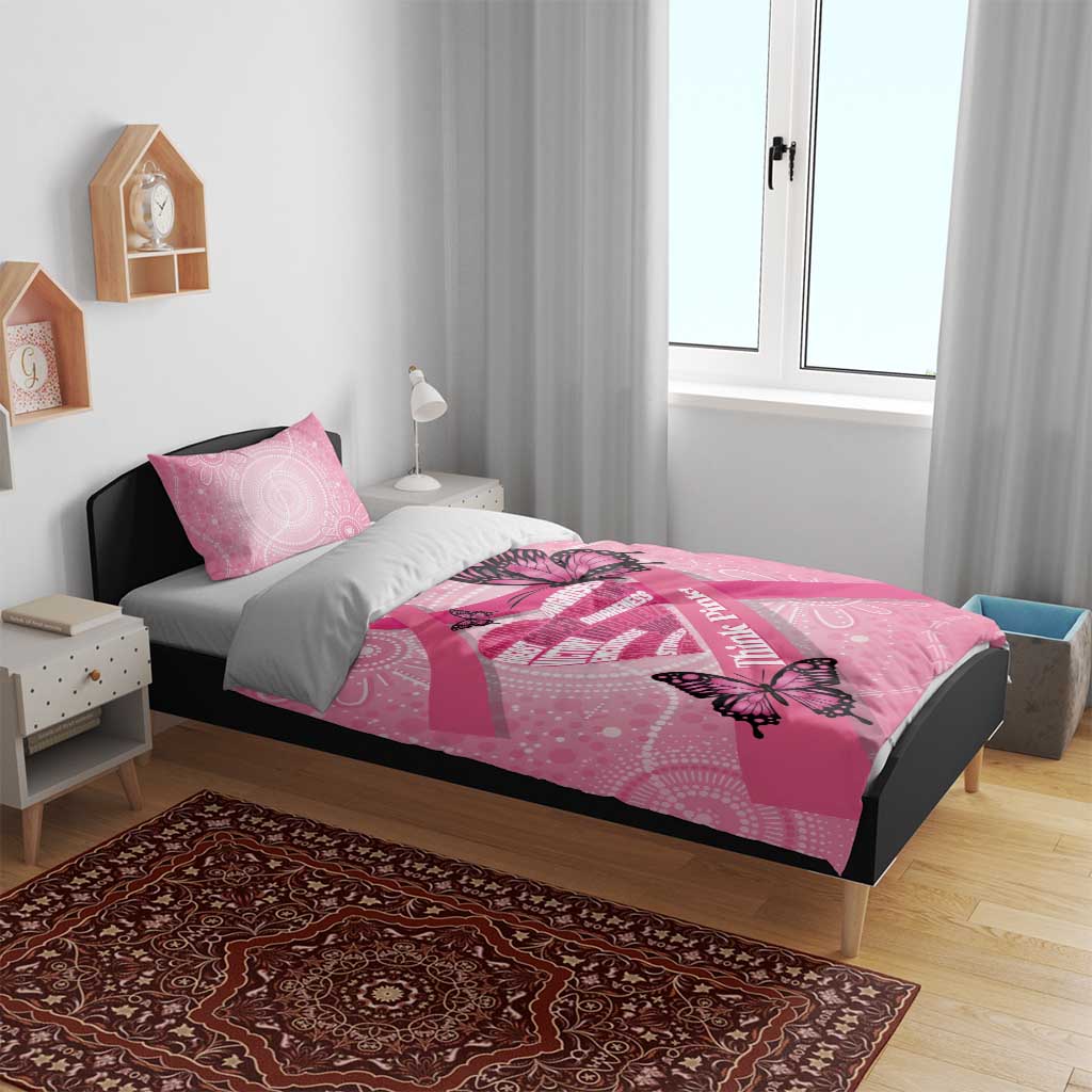 Australia Breast Cancer Awareness Month Bedding Set Pink Ribbon Mix Butterflies