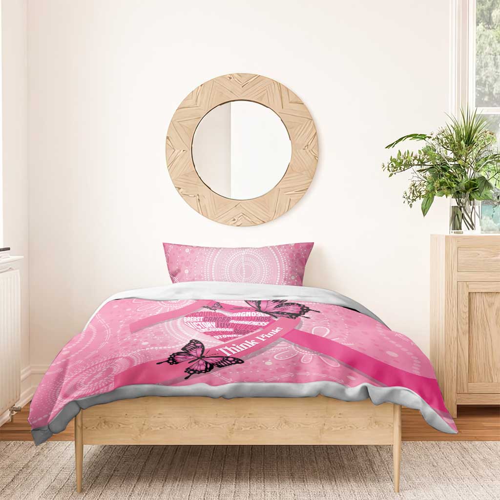 Australia Breast Cancer Awareness Month Bedding Set Pink Ribbon Mix Butterflies
