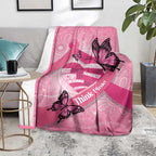Australia Breast Cancer Awareness Month Blanket Pink Ribbon Mix Butterflies