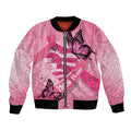 Australia Breast Cancer Awareness Month Bomber Jacket Pink Ribbon Mix Butterflies