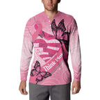 Australia Breast Cancer Awareness Month Button Sweatshirt Pink Ribbon Mix Butterflies
