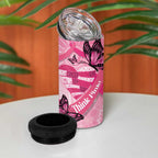 Australia Breast Cancer Awareness Month 4 in 1 Can Cooler Tumbler Pink Ribbon Mix Butterflies
