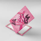 Australia Breast Cancer Awareness Month Canvas Wall Art Pink Ribbon Mix Butterflies