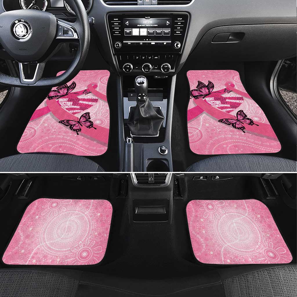 Australia Breast Cancer Awareness Month Car Mats Pink Ribbon Mix Butterflies