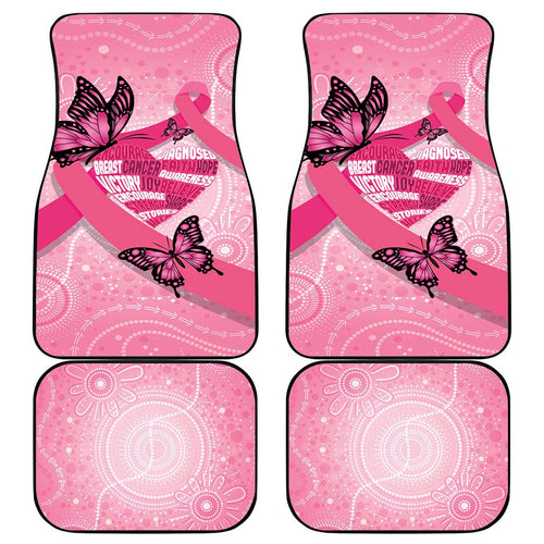 Australia Breast Cancer Awareness Month Car Mats Pink Ribbon Mix Butterflies