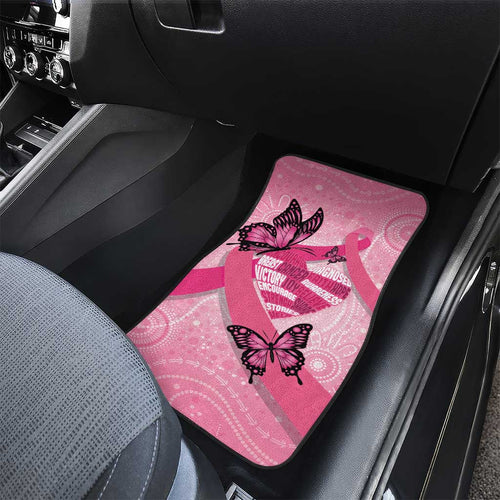 Australia Breast Cancer Awareness Month Car Mats Pink Ribbon Mix Butterflies