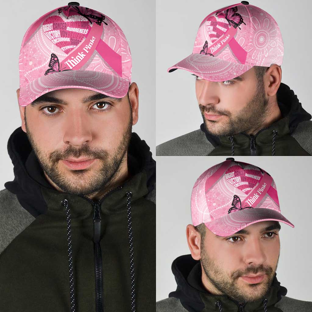 Australia Breast Cancer Awareness Month Classic Cap Pink Ribbon Mix Butterflies - Aussie Hoodie