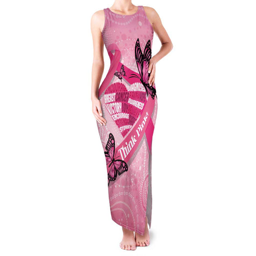 Australia Breast Cancer Awareness Month Family Matching Tank Maxi Dress and Hawaiian Shirt Pink Ribbon Mix Butterflies