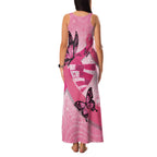 Australia Breast Cancer Awareness Month Family Matching Tank Maxi Dress and Hawaiian Shirt Pink Ribbon Mix Butterflies
