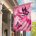 Australia Breast Cancer Awareness Month Garden Flag Pink Ribbon Mix Butterflies