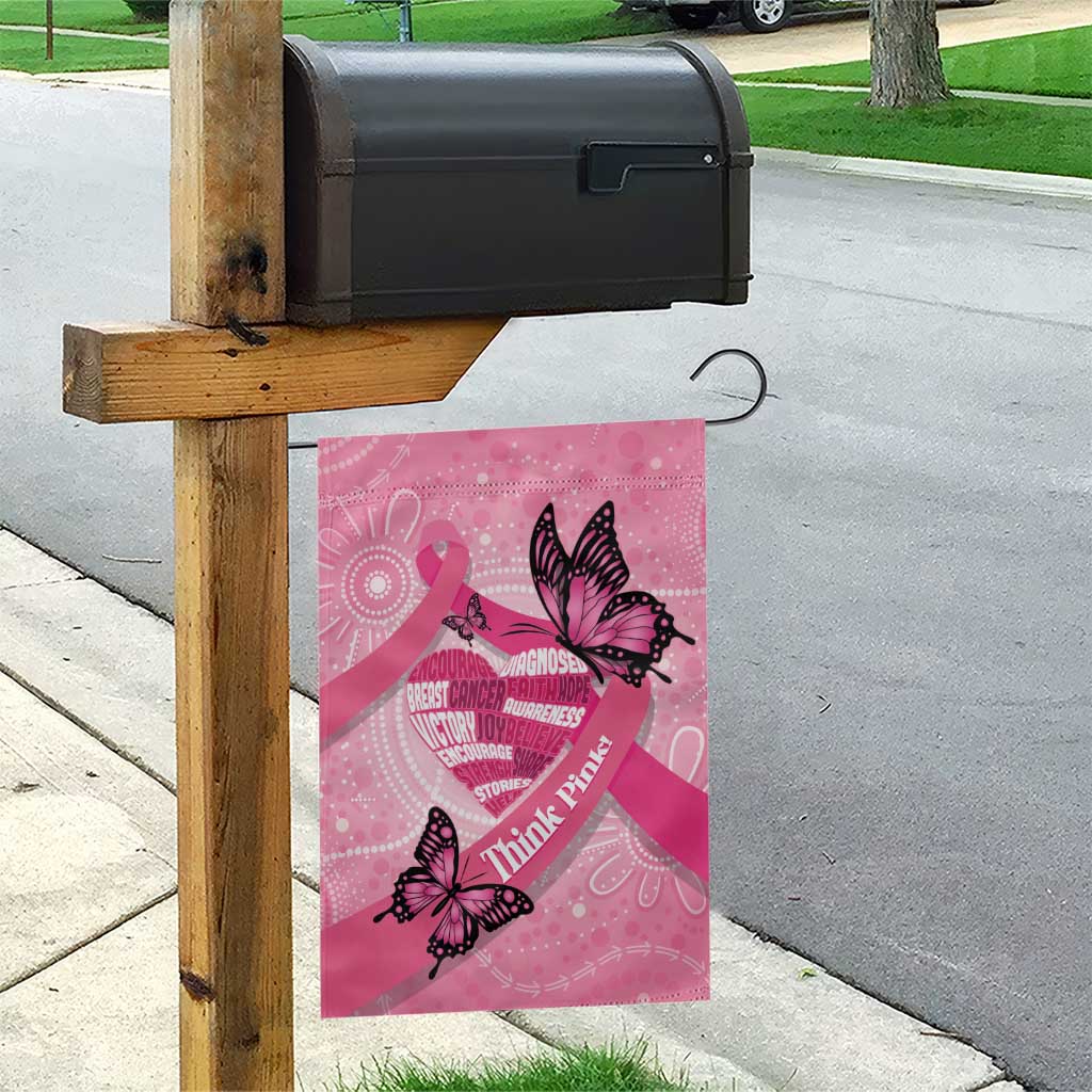 Australia Breast Cancer Awareness Month Garden Flag Pink Ribbon Mix Butterflies