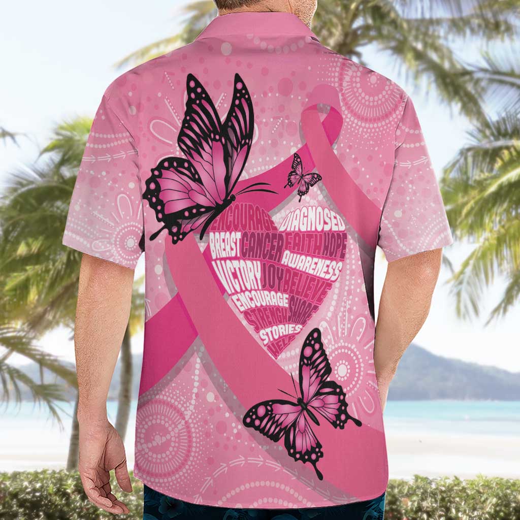 Australia Breast Cancer Awareness Month Hawaiian Shirt Pink Ribbon Mix Butterflies