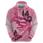 Australia Breast Cancer Awareness Month Hoodie Pink Ribbon Mix Butterflies