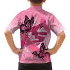Australia Breast Cancer Awareness Month Kid Hawaiian Shirt Pink Ribbon Mix Butterflies