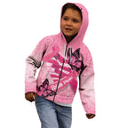 Australia Breast Cancer Awareness Month Kid Hoodie Pink Ribbon Mix Butterflies