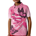 Australia Breast Cancer Awareness Month Kid Polo Shirt Pink Ribbon Mix Butterflies