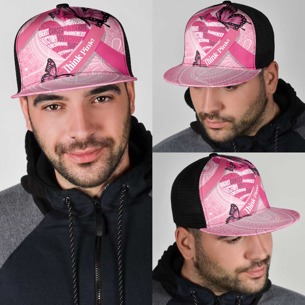 Australia Breast Cancer Awareness Month Mesh Trucker Cap Pink Ribbon Mix Butterflies - Aussie Hoodie