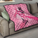 Australia Breast Cancer Awareness Month Quilt Pink Ribbon Mix Butterflies