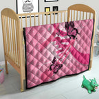 Australia Breast Cancer Awareness Month Quilt Pink Ribbon Mix Butterflies
