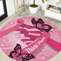 Australia Breast Cancer Awareness Month Round Carpet Pink Ribbon Mix Butterflies