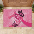 Australia Breast Cancer Awareness Month Rubber Doormat Pink Ribbon Mix Butterflies