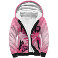 Australia Breast Cancer Awareness Month Sherpa Hoodie Pink Ribbon Mix Butterflies