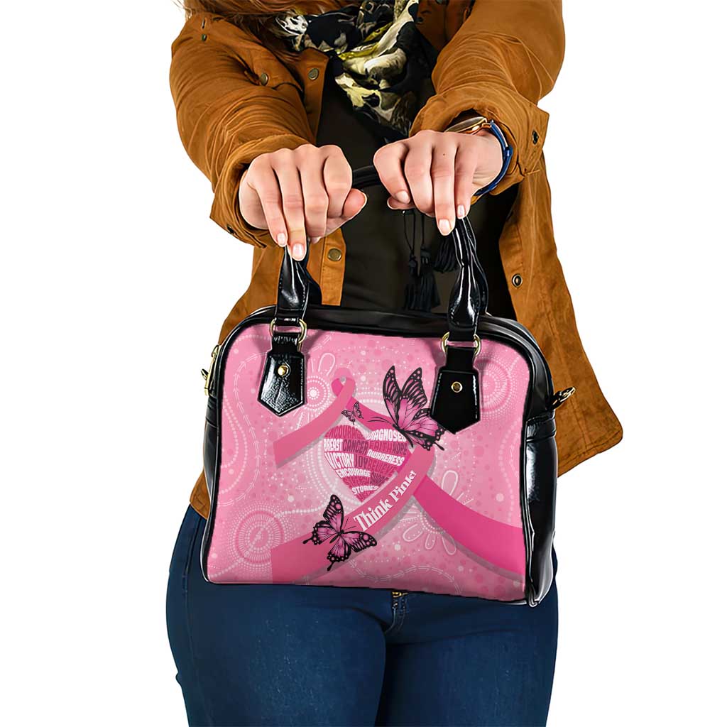 Australia Breast Cancer Awareness Month Shoulder Handbag Pink Ribbon Mix Butterflies