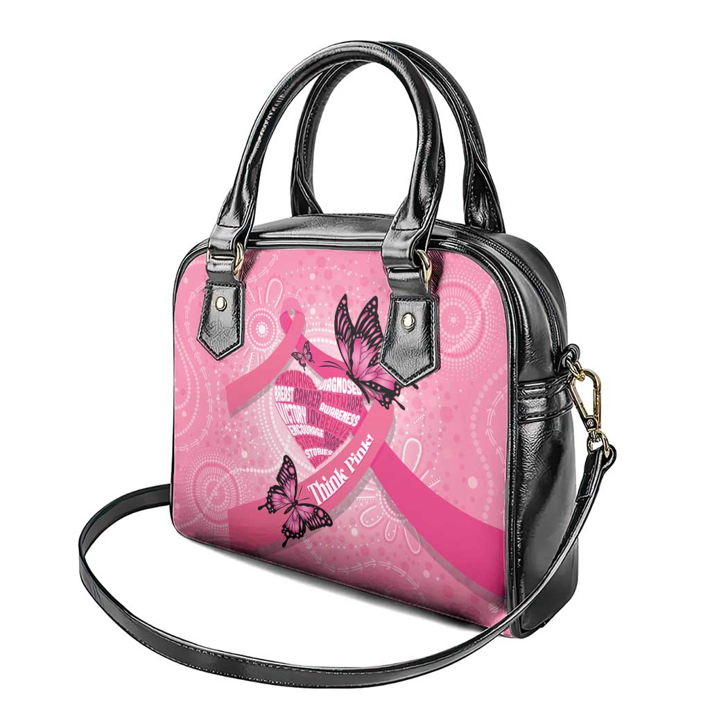 Australia Breast Cancer Awareness Month Shoulder Handbag Pink Ribbon Mix Butterflies