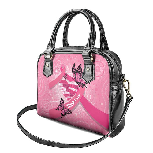 Australia Breast Cancer Awareness Month Shoulder Handbag Pink Ribbon Mix Butterflies