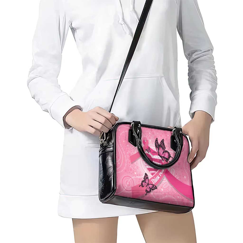 Australia Breast Cancer Awareness Month Shoulder Handbag Pink Ribbon Mix Butterflies