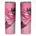 Australia Breast Cancer Awareness Month Skinny Tumbler Pink Ribbon Mix Butterflies
