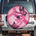 Australia Breast Cancer Awareness Month Spare Tire Cover Pink Ribbon Mix Butterflies
