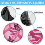 Australia Breast Cancer Awareness Month Spare Tire Cover Pink Ribbon Mix Butterflies