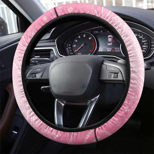 Australia Breast Cancer Awareness Month Steering Wheel Cover Pink Ribbon Mix Butterflies