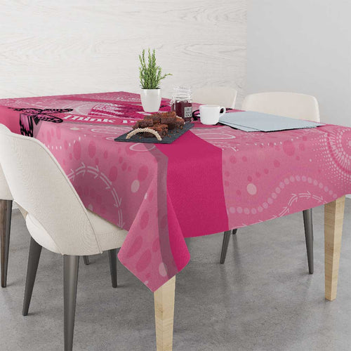 Australia Breast Cancer Awareness Month Tablecloth Pink Ribbon Mix Butterflies