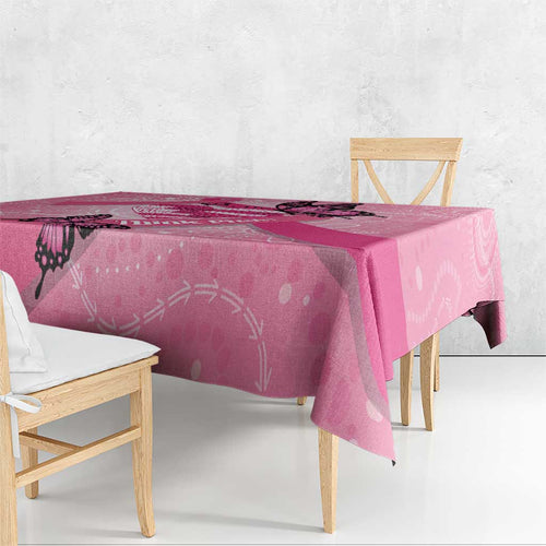 Australia Breast Cancer Awareness Month Tablecloth Pink Ribbon Mix Butterflies