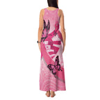 Australia Breast Cancer Awareness Month Tank Maxi Dress Pink Ribbon Mix Butterflies