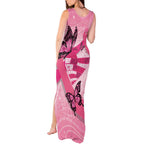 Australia Breast Cancer Awareness Month Tank Maxi Dress Pink Ribbon Mix Butterflies
